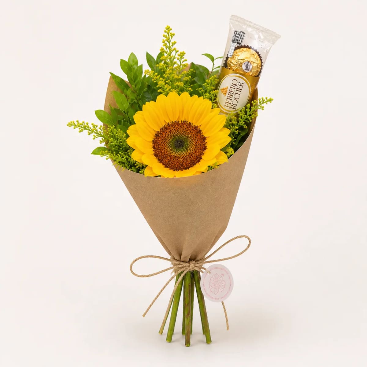 Ramalhete de Girassol com Trio Ferrero