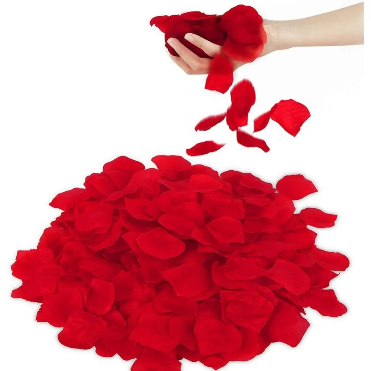 Pétalas de Rosas Vermelhas artificiais Pacote com 100