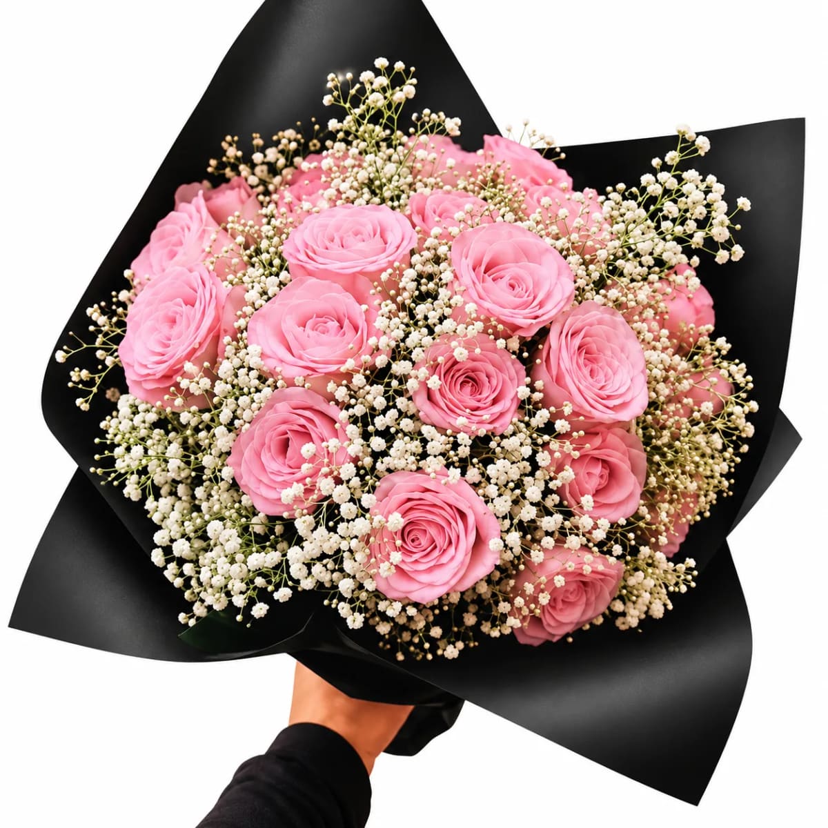Buquê de 24 Rosas Cor de Rosa