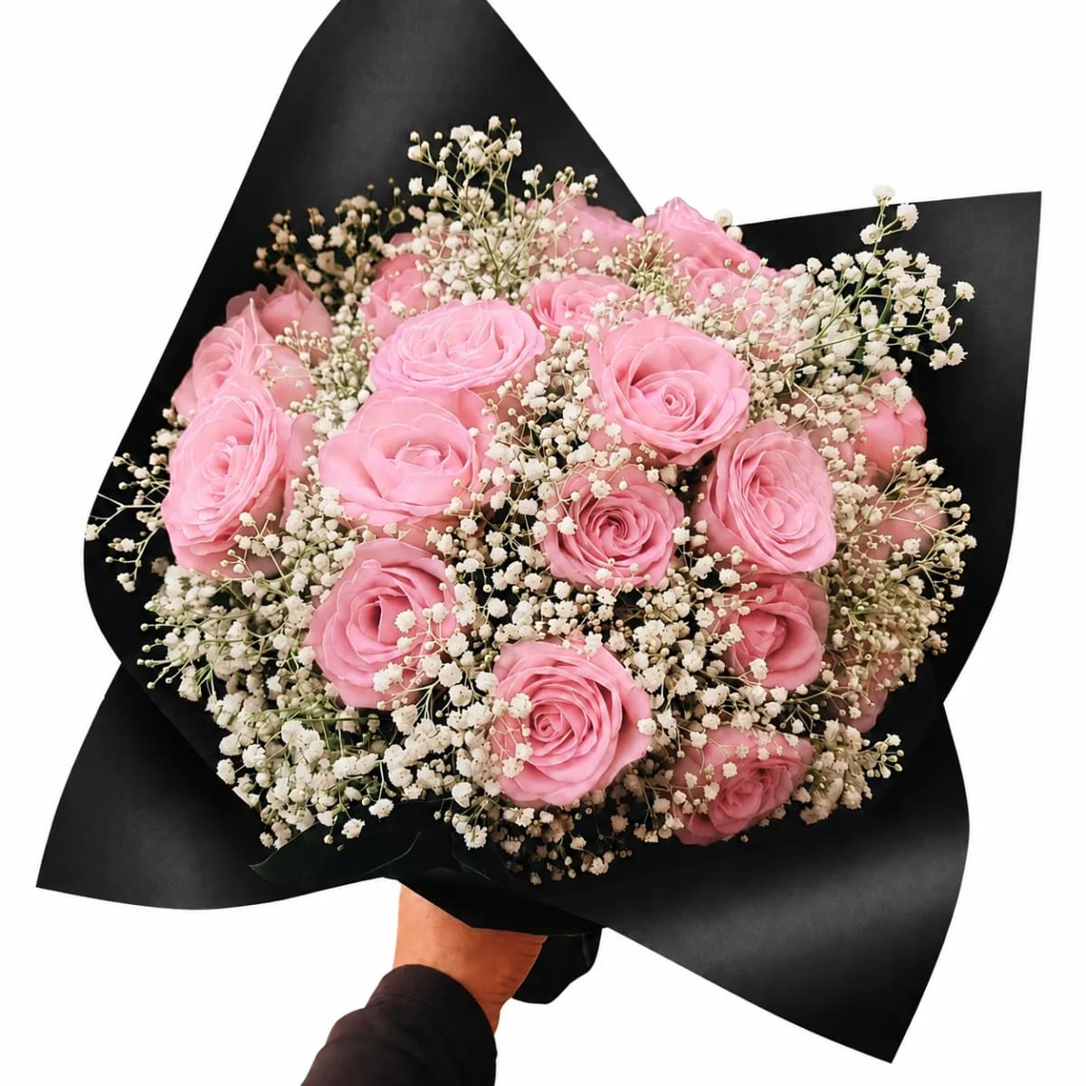 Buquê de 24 Rosas Cor de Rosa